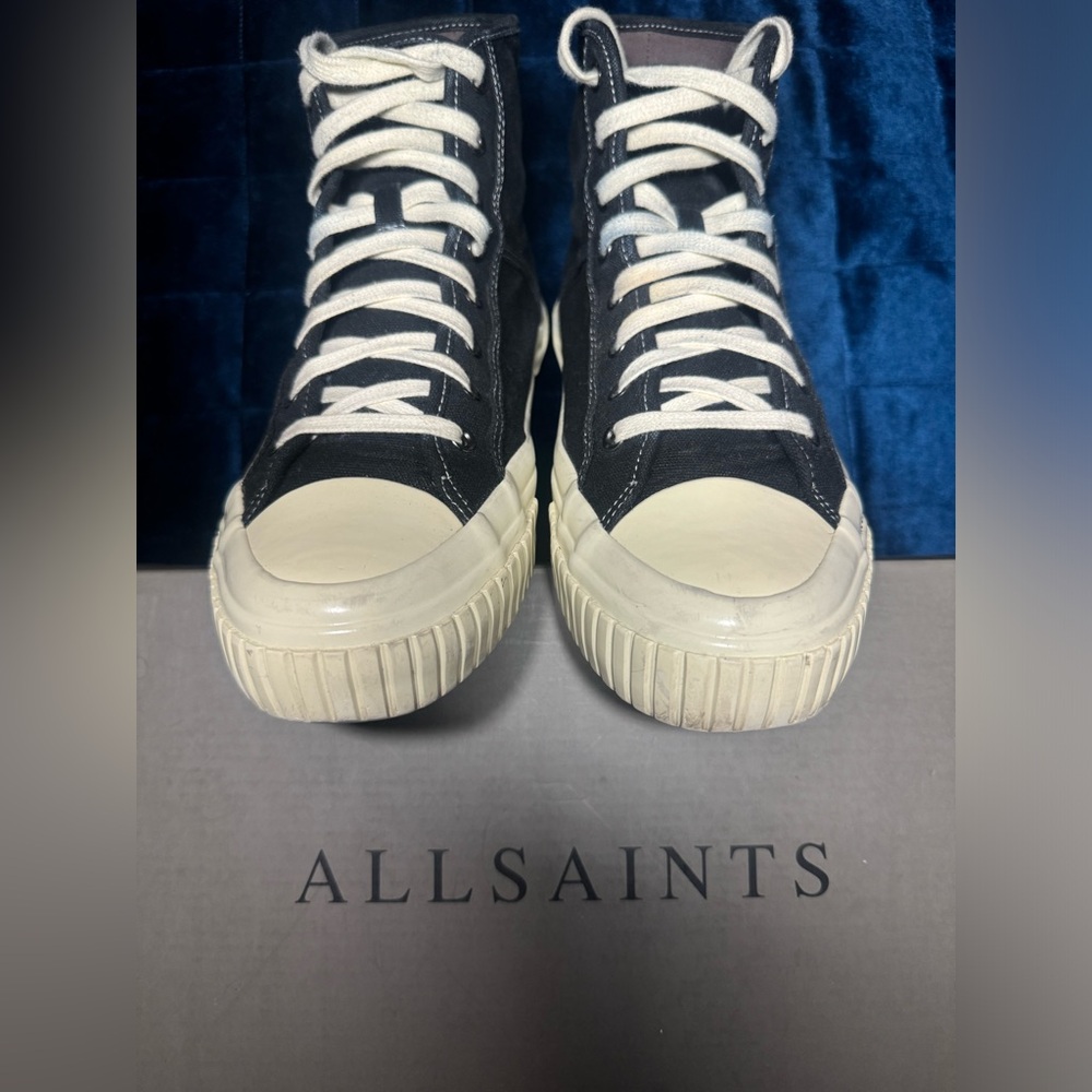 EUC ALLSAINTS Douglas Script High Top Sneakers Size 10 Men.